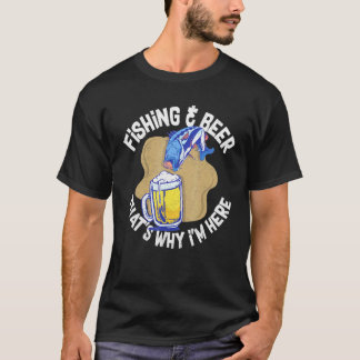 T-shirt Blague de pêcheur Bière Alcool Pêcheur Jeu de mots