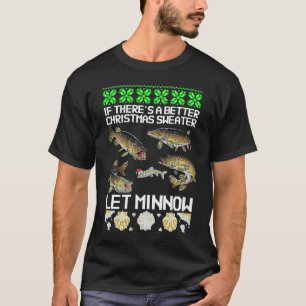 T-shirt Blague de poisson d'appât Brochet Noël Poisson Bla