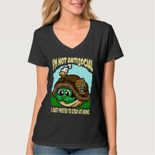 T-shirt Blague de Tortue Timide Je ne suis pas Antisocial