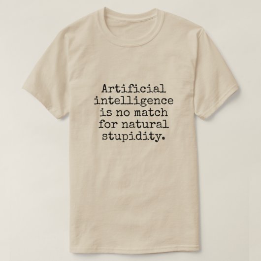 T-shirt Blague d'intelligence artificielle (Design devant)