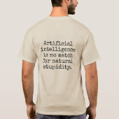 T-shirt Blague d'intelligence artificielle (Dos)