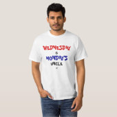 T-shirt Blague mercredi & lundi (Devant entier)