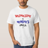 T-shirt Blague mercredi & lundi (Devant)