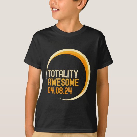 T-shirt Blague Totale Éclipse Solaire Totale Époustouflant (Devant)