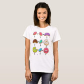T-shirt Blagues de maths sur les fractions de beignets (Devant entier)