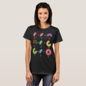 T-shirt Blagues de maths sur les fractions de beignets (Devant entier)