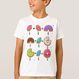 T-shirt Blagues de maths sur les fractions de beignets