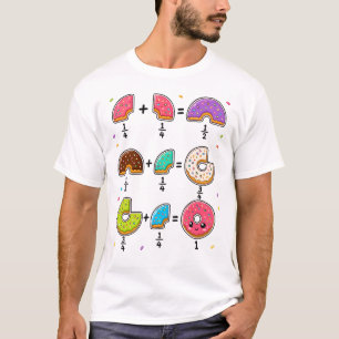 T-shirt Blagues de maths sur les fractions de beignets