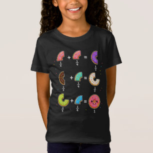T-Shirt Blagues de maths sur les fractions de beignets