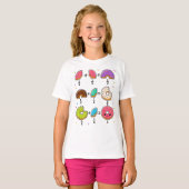 T-shirt Blagues de maths sur les fractions de beignets (Devant entier)