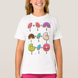 T-shirt Blagues de maths sur les fractions de beignets