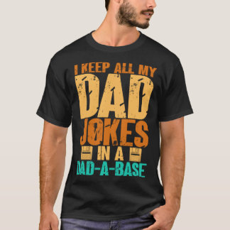 T-shirt Blagues de papa pour hommes Papa dans une base de