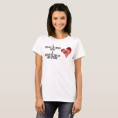T-shirt Blagues de tomate rouge en forme de coeur Citation (Devant entier)