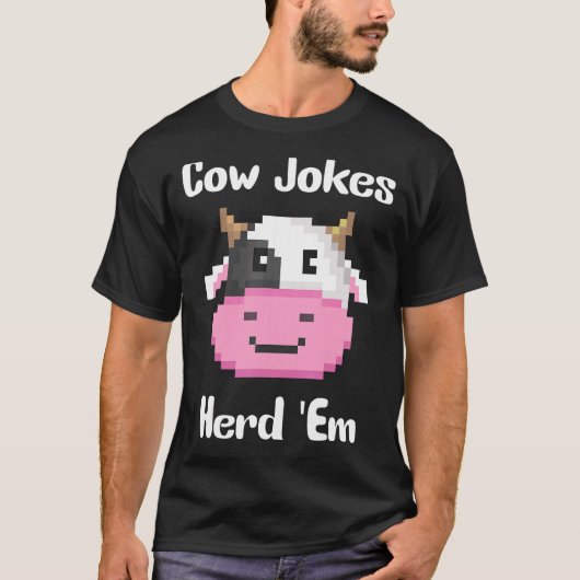 T-shirt Blagues de vache Herd'em Sarcastic Puns Blagues de (Devant)