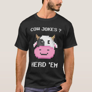 T-shirt Blagues de vache Les rassembler Puns sarcastiques