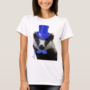 T-shirt Blaireau avec le casquette supérieur et la
