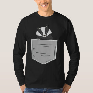 T-shirt Blaireau Dans La Poche Faune Blaireau Dans Un Sac