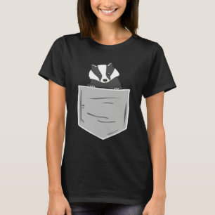 T-shirt Blaireau Dans La Pochette De La Faune Blaireau Da