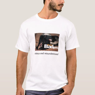 T-shirt blaireau de miel 3, méchant et mal compris