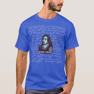T-shirt Blaise Portrait Pascal Avec Mathématiques