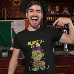 T-shirt Blâmez-le sur la bière verte St. Patrick's Day