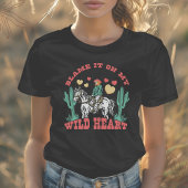 T-shirt Blâmez-le sur mon Cheval et ma Femme de Coeur Sauv