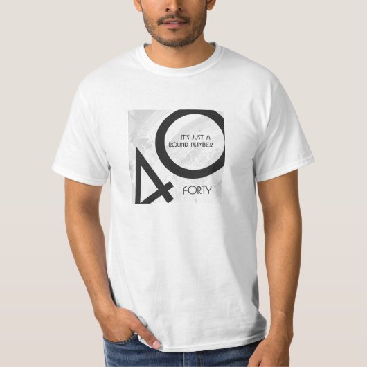 T-shirt Blanc 40 décades Anniversaire (Devant)