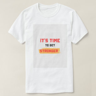 T-shirt blanc à demi-manches avec motif motivant