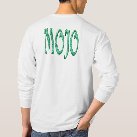 T-shirt blanc à manches longues pour hommes Mojo d (Dos)