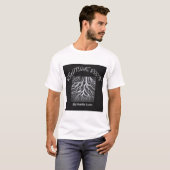 T-shirt blanc à racine droite (Devant entier)