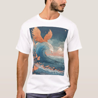 T-shirt blanc Aigle d'eau - Soir avec style