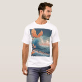 T-shirt blanc Aigle d'eau - Soir avec style (Devant entier)