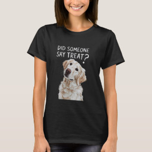 T-shirt Blanc Anglais Cream Golden Retriever, A fait quelq