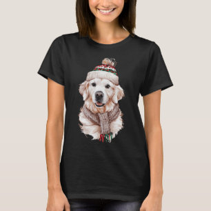 T-shirt Blanc Anglais Crème Golden Retriever Maman Chien C