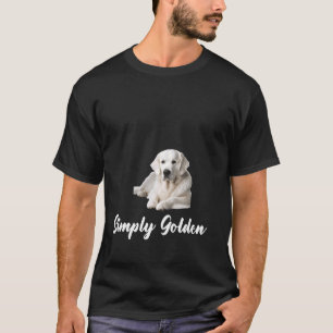 T-shirt Blanc Anglais Crème Golden Retriever Simply Golden