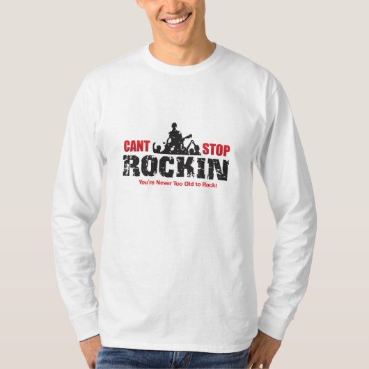 T-shirt Blanc - arrêt biseauté Rockin (Devant)