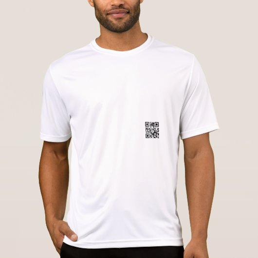 T-shirt blanc avec code QR (Devant)