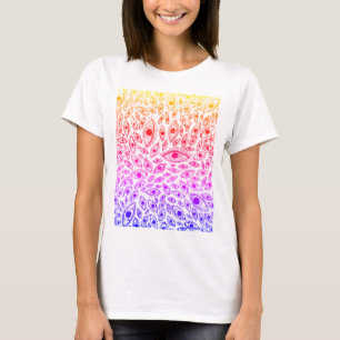T-Shirt Blanc Avec Design Eyeball Dessiné À La M