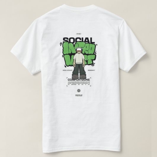 t-shirt blanc avec motif (Design dos)