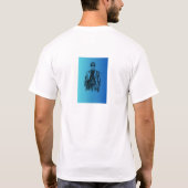 t-shirt blanc avec motif de loup sur le devant (Dos)