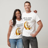 T-shirt blanc avec motif Eid mubarak (Unisexe)