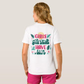 T-shirt blanc avec texte coloré  (Dos entier)