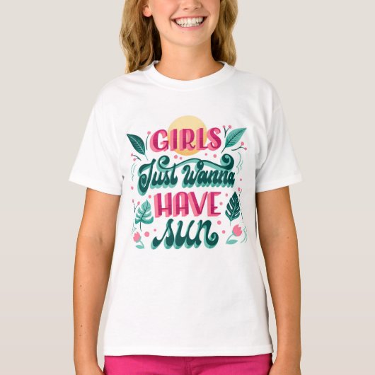 T-shirt blanc avec texte coloré  (Devant)