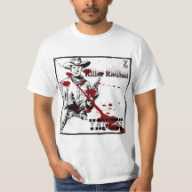 T-shirt blanc avec YANCEY Killer Kauboi design