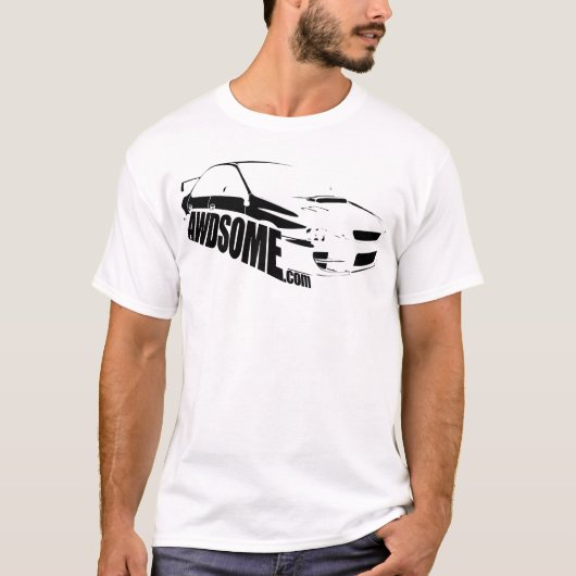 T-shirt blanc awdsome logo5 (Devant)