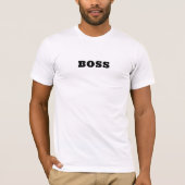 T-shirt blanc - "BOSS" Gras Imprimer (Devant)