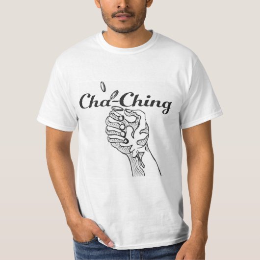 T-shirt Blanc Cha-Ching (Devant)