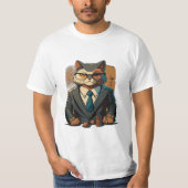 T-Shirt blanc Chat Avocat Sigma (Devant)