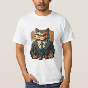 T-Shirt blanc Chat Avocat Sigma