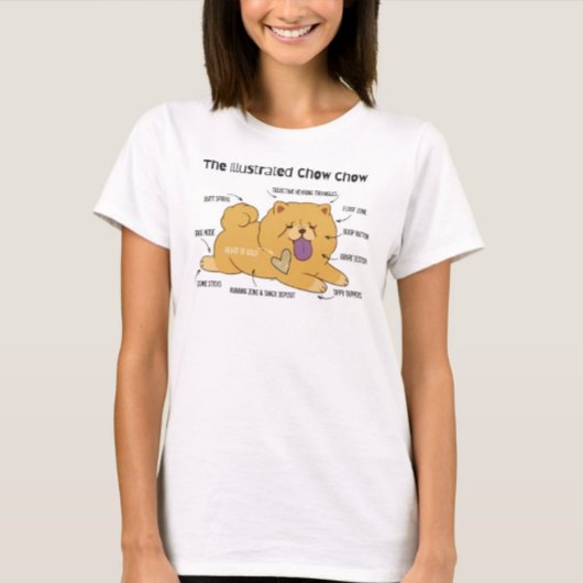 T-Shirt Blanc CHOW Illustré